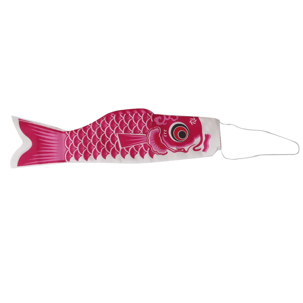 MagiDeal 40cm Japanese Windsock Carp Flag Koi Nobori Sailfish Fish Wind Streamer Pink hot sale