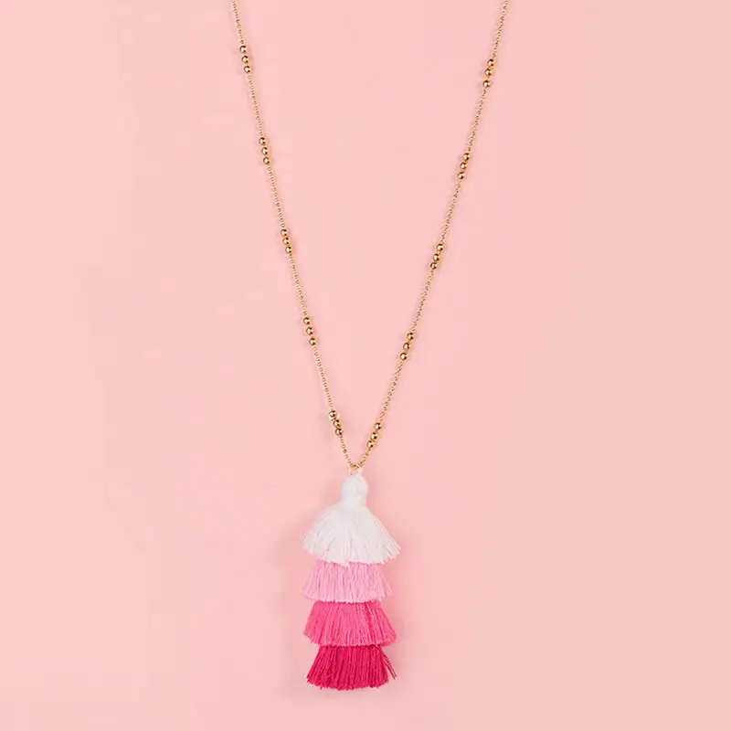 Gold Balls Link Chains Bead Chain 3 Layers Cotton Tassel Pendant Statement Necklaces for Women
Gold Balls Link Chains Bead Chain 3 Layers Cotton Tassel Pendant Statement Necklaces for Women