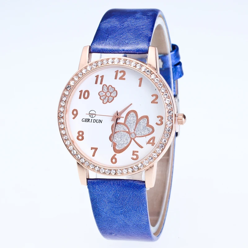 GERIDUN hot analog quartz faux leather beautiful Roman numeral watch women wrist watches Cheap Sports wristwatch relojes mujer | Наручные
