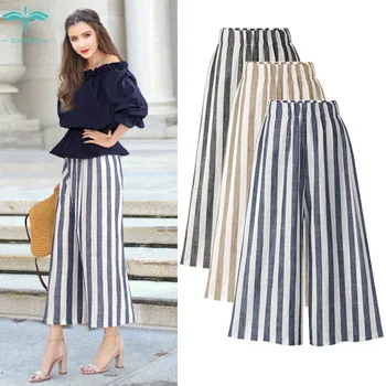 OUMOWEI Women's Trousers Fashion New Wide Leg Pants High Quality Large Size High Waist Thin Section Loose Striped Casual Pants
OUMOWEI Women's Trousers Fashion New Wide Leg Pants High Quality Large Size High Waist Thin Section Loose Striped Casual Pants