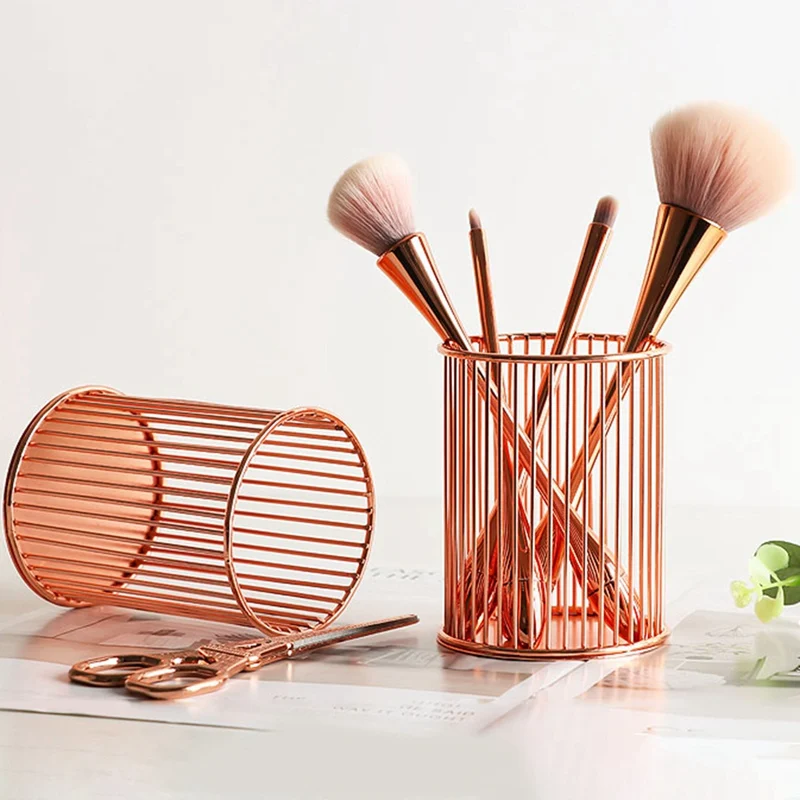 Rose Gold Metal Iron Storage Basket Pen Holder Desktop Storage Basket Makeup Brush Eyebrow Stationery Organizer
Rose Gold Metal Iron Storage Basket Pen Holder Desktop Storage Basket Makeup Brush Eyebrow Stationery Organizer