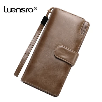 LUENSRO Large Capacity Men Clutch Wallet Genuine Leather Wallet Men Long Wallet Card Male Zipper Coin Purse With Strap Carteira
LUENSRO Large Capacity Men Clutch Wallet Genuine Leather Wallet Men Long Wallet Card Male Zipper Coin Purse With Strap Carteira