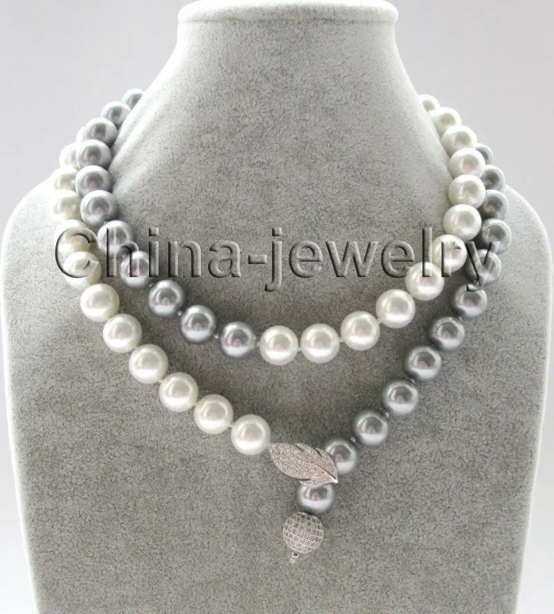 Wholesale FREE SHIPPING >>>> 33" 12mm perfect round white & gray south sea shell pearl necklace
Wholesale FREE SHIPPING >>>> 33" 12mm perfect round white & gray south sea shell pearl necklace