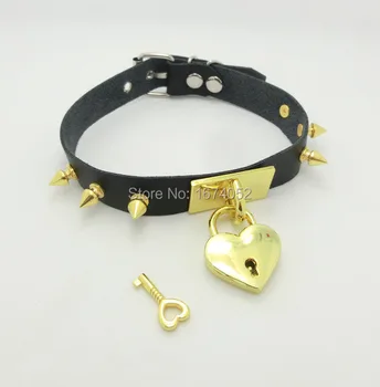 Punk Goth Rock Handmade Luxury Spikes Choker Gold Safe Heart Choker Locket Collar Necklace
Punk Goth Rock Handmade Luxury Spikes Choker Gold Safe Heart Choker Locket Collar Necklace