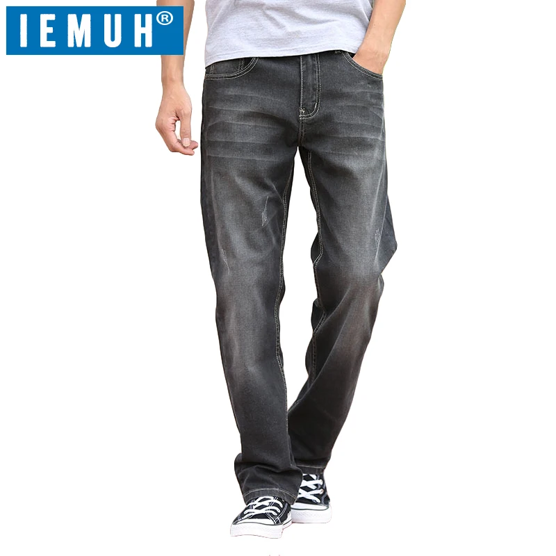 Новые Брендовые мужские джинсы IEMUH из хлопка на весну легкие классические
