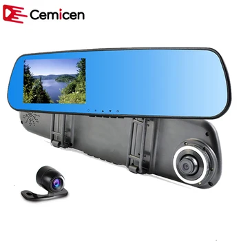 Cemicen Full HD 1080P 4.3 inch Dash Cam DVR Dash Camera Mirror Dual Lens Video Recorder Auto Car DVR RearView Camera 6 Led Light
Cemicen Full HD 1080P 4.3 inch Dash Cam DVR Dash Camera Mirror Dual Lens Video Recorder Auto Car DVR RearView Camera 6 Led Light