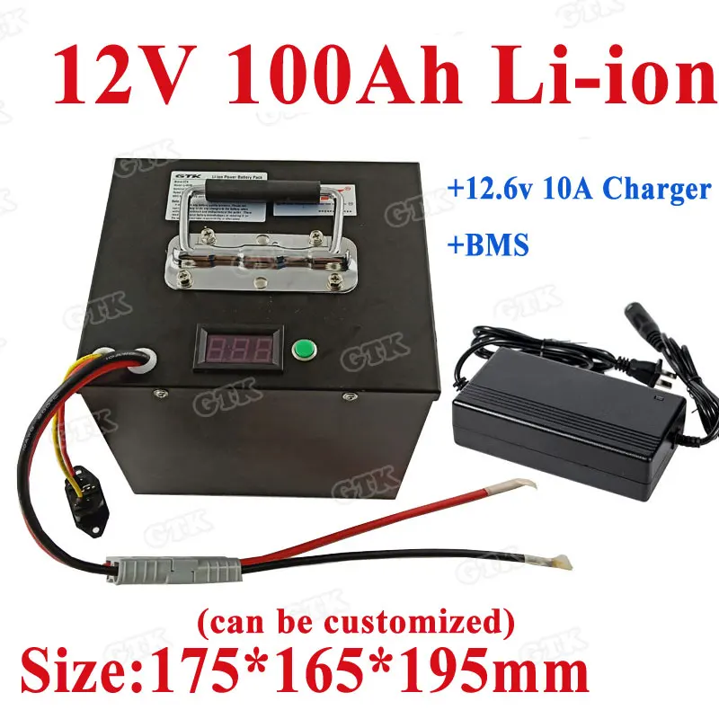 12V 100Ah battery 12v 100ah Lithium ion battery pack for RV solar lamp solar storage UPS solar power system+10A charger
12V 100Ah battery 12v 100ah Lithium ion battery pack for RV solar lamp solar storage UPS solar power system+10A charger