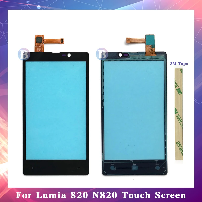 

High Quality 4.3" For Nokia Lumia 820 N820 Touch Screen Digitizer Sensor Outer Glass Lens Panel Black Replacement