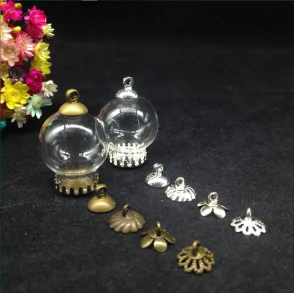 100sets/lot 20*12mm glass globe bubble necklace 12mm base 8mm cap set Glass vial pendant hollow glass cover dome wising bottle
100sets/lot 20*12mm glass globe bubble necklace 12mm base 8mm cap set Glass vial pendant hollow glass cover dome wising bottle