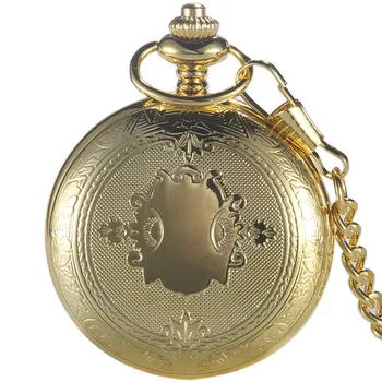 Golden Engraved Vintage Steampunk Pendant Pocket Watch Quartz Roman Numerals Unisex Flip Fob Watch With Chain For Women Men Gift
Golden Engraved Vintage Steampunk Pendant Pocket Watch Quartz Roman Numerals Unisex Flip Fob Watch With Chain For Women Men Gift