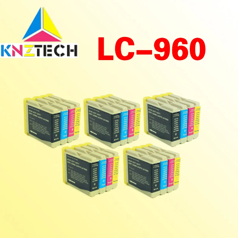 Набор из 5 чернильных картриджей LC960, совместимых с Brother MFC230C/235C/240C/260C/265C/440CN/660CN/665CW/845CW/850CDWN
Набор из 5 чернильных картриджей LC960, совместимых с Brother MFC230C/235C/240C/260C/265C/440CN/660CN/665CW/845CW/850CDWN