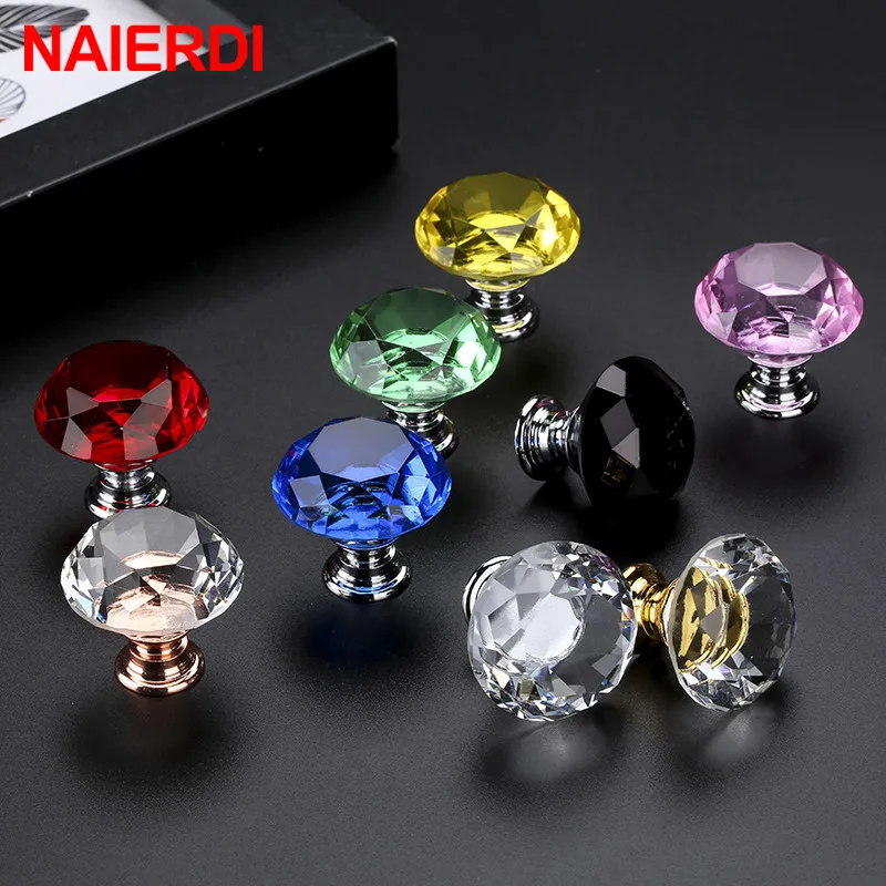 NAIERDI 40mm Diamond Shape Design Crystal Glass Knobs Cupboard Pulls Drawer Knobs Kitchen Cabinet Handles Furniture Handle
NAIERDI 40mm Diamond Shape Design Crystal Glass Knobs Cupboard Pulls Drawer Knobs Kitchen Cabinet Handles Furniture Handle