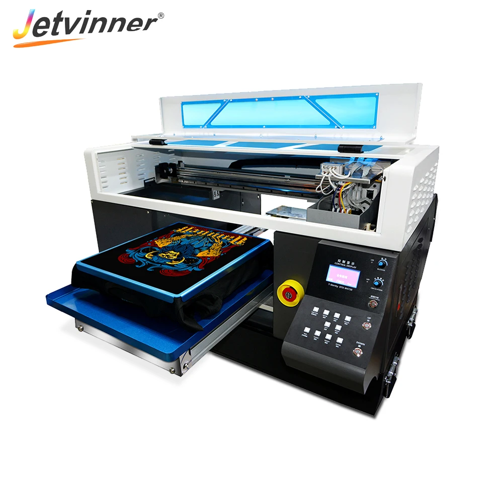 Jetvinner High Speed Automatic DTG Printer Flatbed Printers with Double for Epson 4720 print head for T-shirt, Clothing, Textile
Jetvinner High Speed Automatic DTG Printer Flatbed Printers with Double for Epson 4720 print head for T-shirt, Clothing, Textile