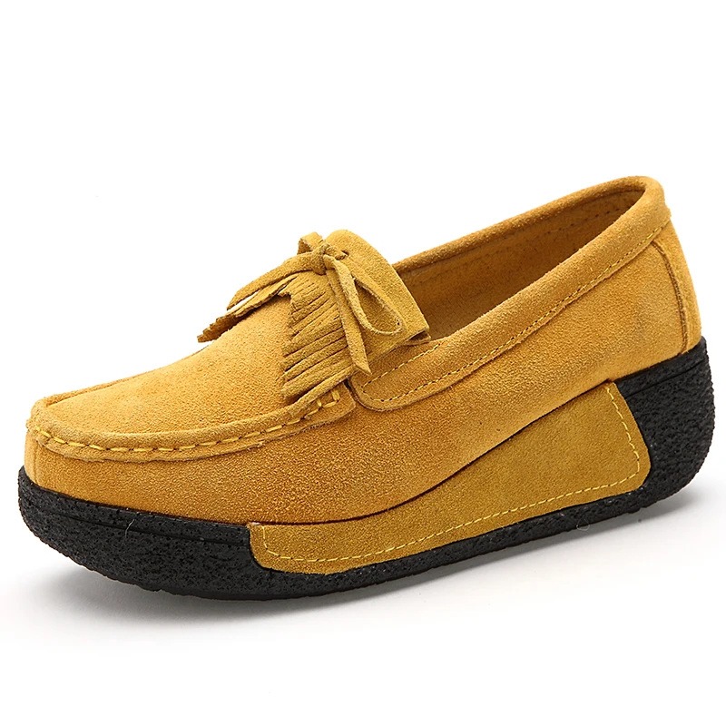 NEW Genuine Leather Women Platform Casual Shoes Suede Ladies High Heel Sneakers Loafers Elegant Woman Wedge Shoes
NEW Genuine Leather Women Platform Casual Shoes Suede Ladies High Heel Sneakers Loafers Elegant Woman Wedge Shoes