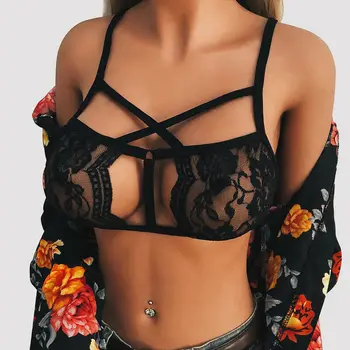 Women Sexy Front Hollow Hole Sheer Lace Bandage Bustier Crop Top Sleeveless Cami Tank Tops
Women Sexy Front Hollow Hole Sheer Lace Bandage Bustier Crop Top Sleeveless Cami Tank Tops