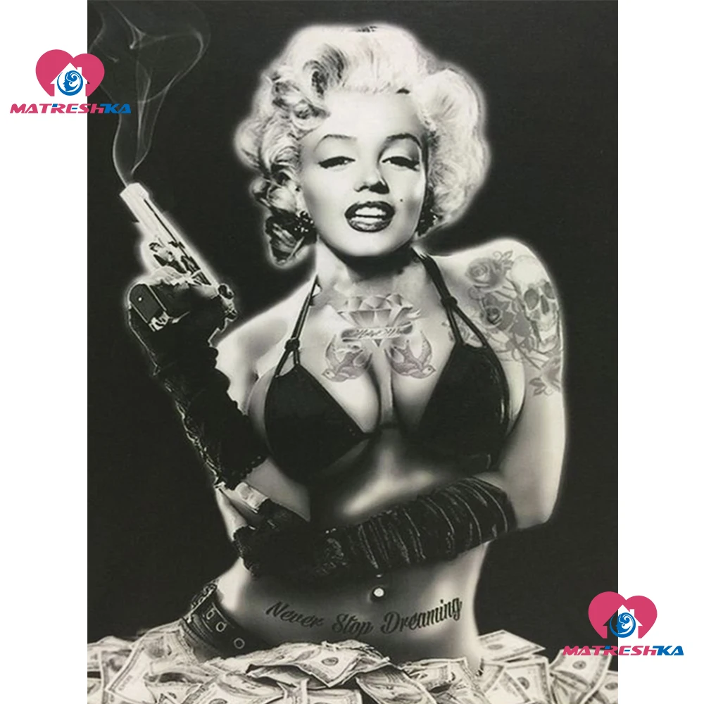 Full Square Round Diamond 5D DIY Diamond Painting "Marilyn Monroe" Embroidery Cross Stitch Rhinestone Mosaic Painting Decor Gift 
Full Square Round Diamond 5D DIY Diamond Painting "Marilyn Monroe" Embroidery Cross Stitch Rhinestone Mosaic Painting Decor Gift