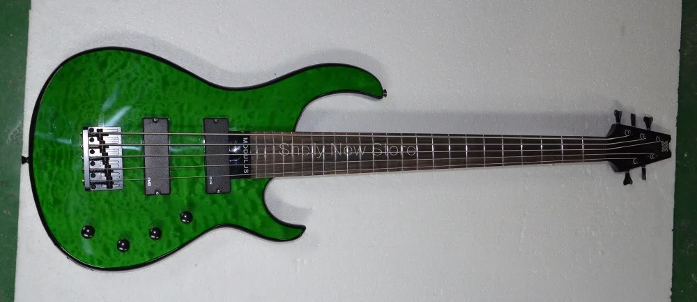 Shelly new store factory custom green quilted maple top 5 strings black body edge electric bass guitar musical instruments shop
Shelly new store factory custom green quilted maple top 5 strings black body edge electric bass guitar musical instruments shop
