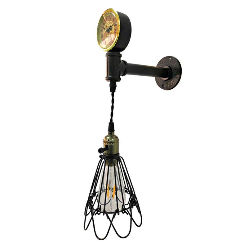 Vintage industrial style loft creative With clock with switch wall lamp adjustablelampshade Metal Rustic Light Sconce Fixtures
Vintage industrial style loft creative With clock with switch wall lamp adjustablelampshade Metal Rustic Light Sconce Fixtures