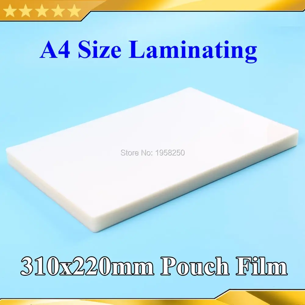 Free Shipping 100Sheets 50mic(2mil) A4 Size(310x220mm) PVC Clear Glossy 2Flap Laminating Pouch Film for Hot Laminator
Free Shipping 100Sheets 50mic(2mil) A4 Size(310x220mm) PVC Clear Glossy 2Flap Laminating Pouch Film for Hot Laminator