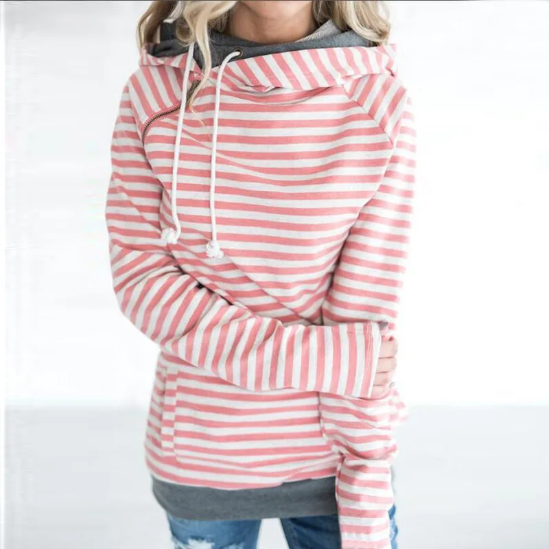 New Autumn Winter Casual Women Patchwork Striped Pullover Warm Long Sleeve Hoody Tops With Pockets Double Hood Hooded Sweatshirt
New Autumn Winter Casual Women Patchwork Striped Pullover Warm Long Sleeve Hoody Tops With Pockets Double Hood Hooded Sweatshirt