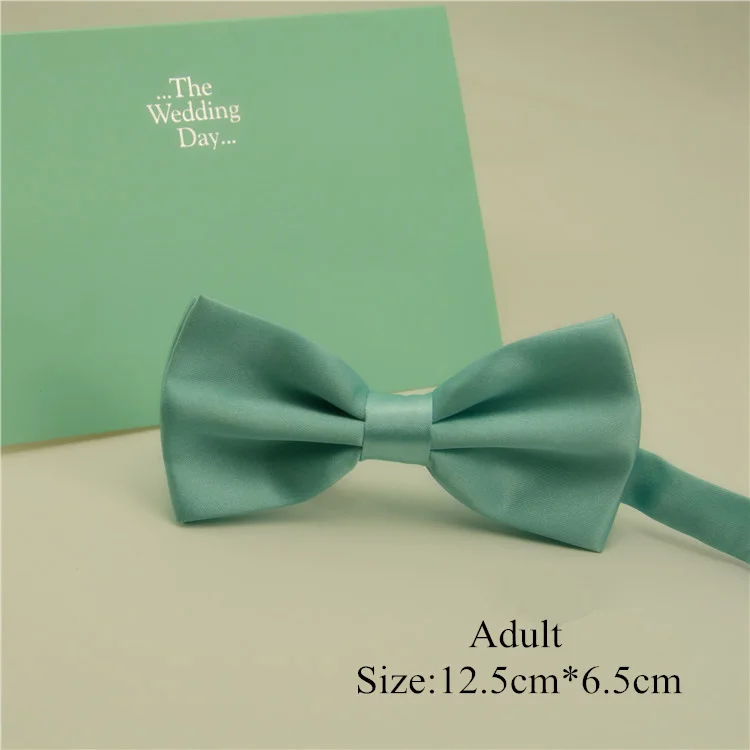 Модные галстуки бабочки для мужчин и детей однотонный мятно зеленый платок