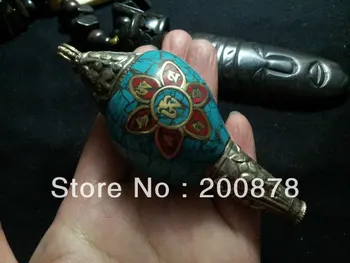 Tibetan Jewelry TBP058 Tibetan copper OM capped Turquoise Big Sea Snail Amulet Pendants The Ethnic handicraftmix wholesale
Tibetan Jewelry TBP058 Tibetan copper OM capped Turquoise Big Sea Snail Amulet Pendants The Ethnic handicraftmix wholesale