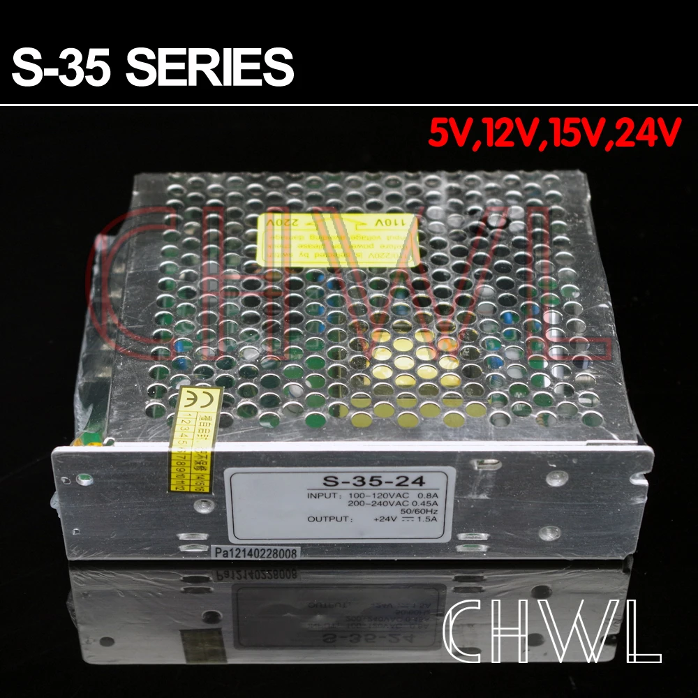 FREE SHIIPPING HIGH QUALITY 15V 2.3A 35W SWITCHING POWER SUPPLY FOR LED STRIP AC 100-240V INPUT
FREE SHIIPPING HIGH QUALITY 15V 2.3A 35W SWITCHING POWER SUPPLY FOR LED STRIP AC 100-240V INPUT
