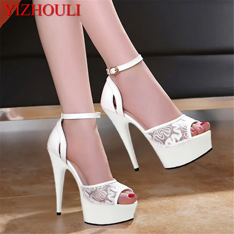 White wedding bride shoes Package with stage dress shoes fine 15 cm super high heels with waterproof sandals
White wedding bride shoes Package with stage dress shoes fine 15 cm super high heels with waterproof sandals