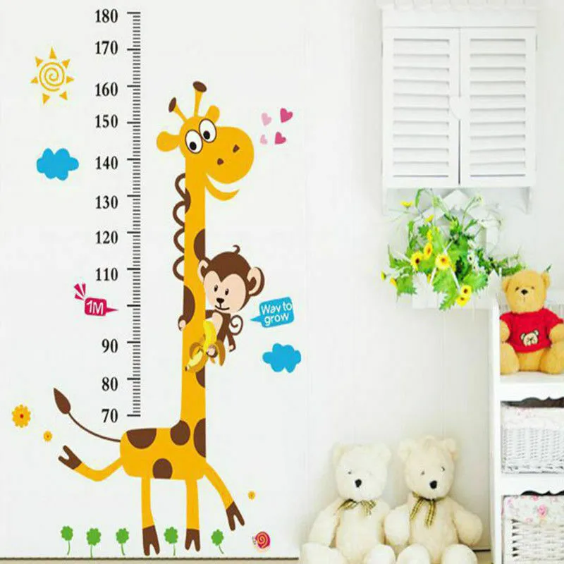 Removable Children Growth Chart Measure Height Measurement Wall Sticker Kids Room Decor Giraffe Animal Decal Home Decoration
Removable Children Growth Chart Measure Height Measurement Wall Sticker Kids Room Decor Giraffe Animal Decal Home Decoration