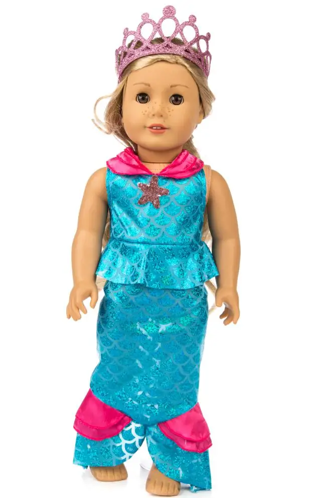 doll clothes for born Baby dolls Mermaid fishtail dress and crown set for 18 inch girl doll cute dress children gifts
doll clothes for born Baby dolls Mermaid fishtail dress and crown set for 18 inch girl doll cute dress children gifts