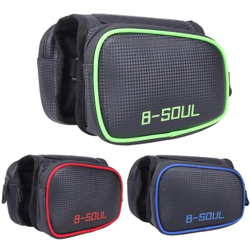 

B-SOUL Bicycle Front Beam Nylon Package Waterproof Mountain Bike Saddle Bag Bicycle Front Tube Bags Mountain Bike Accessories