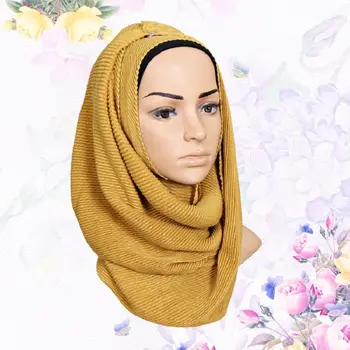 Fashion Folds Solid Cotton Women Hijab Honeycomb Wrinkle Lady Headband Head Scarf Sjaals Voor Dames
Fashion Folds Solid Cotton Women Hijab Honeycomb Wrinkle Lady Headband Head Scarf Sjaals Voor Dames