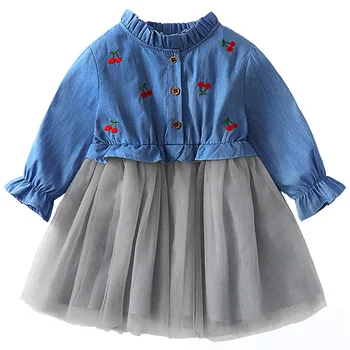 2019 Spring Autumn Kids Denim Dress For Girls Clothes Baby Girls Party Princess Jeans Tulle Dress Chlidren's Birthday Costumes
2019 Spring Autumn Kids Denim Dress For Girls Clothes Baby Girls Party Princess Jeans Tulle Dress Chlidren's Birthday Costumes