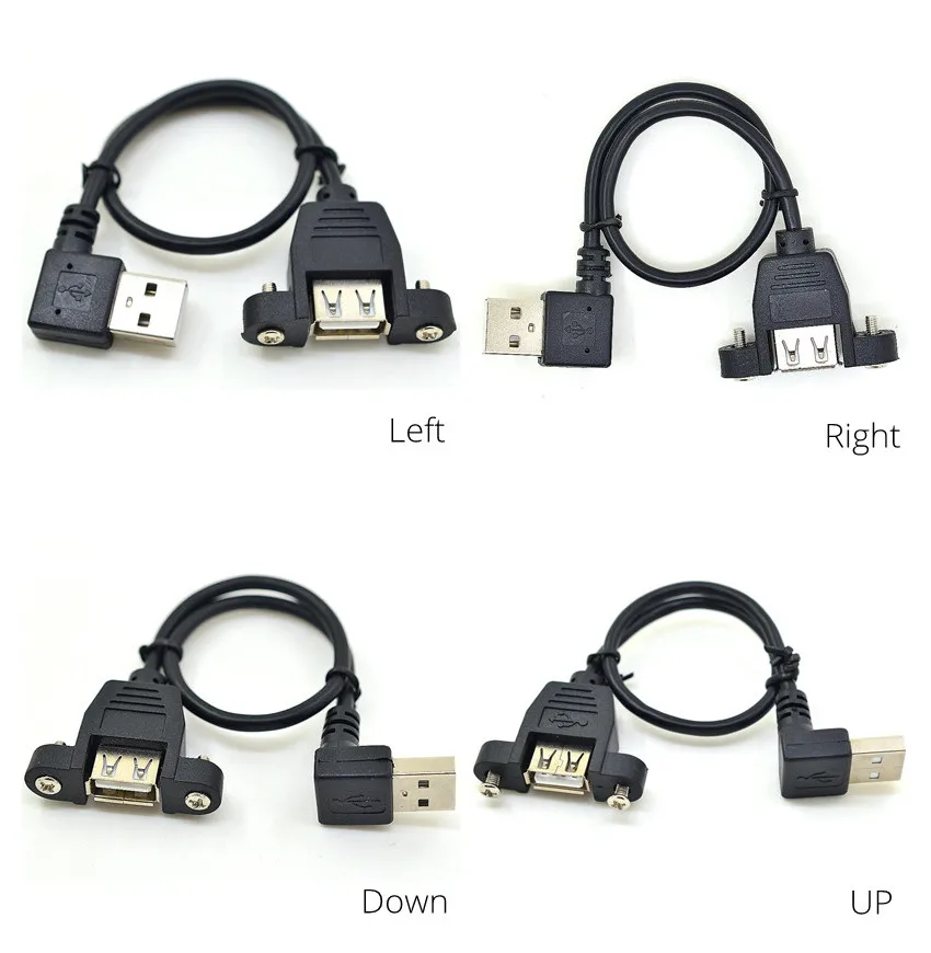 20CM multi-angle Left & Right & Up & Dwon Angled USB 2.0 Type A Male to Female With Screw Panel Mount Extension Cable
20CM multi-angle Left & Right & Up & Dwon Angled USB 2.0 Type A Male to Female With Screw Panel Mount Extension Cable