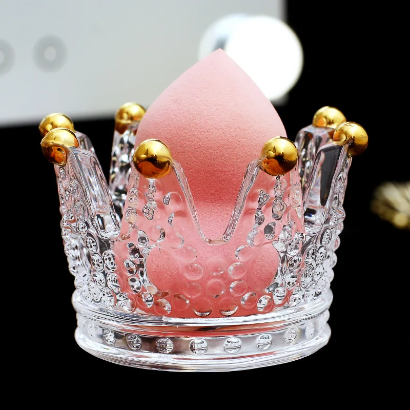 Glass Royal Crown Makeup Sponge Holders Puff Display Stand Egg Sponge Drying Holder Bracket Make Up Storage Puff Cosmetic Organ
Glass Royal Crown Makeup Sponge Holders Puff Display Stand Egg Sponge Drying Holder Bracket Make Up Storage Puff Cosmetic Organ