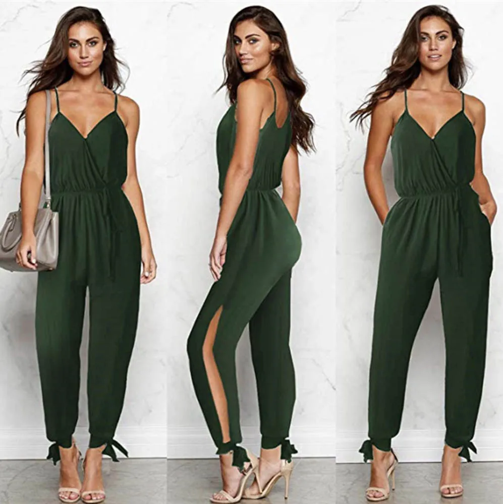 8 Colors Sexy Women Jumpsuit V cut Green Spaghetti Straps Casual Pantsuits Loose Holiday Daily Rompers eDressU CLX-101047
8 Colors Sexy Women Jumpsuit V cut Green Spaghetti Straps Casual Pantsuits Loose Holiday Daily Rompers eDressU CLX-101047