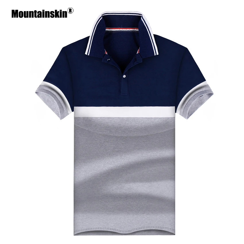 

Mountainskin 4XL 2019 Summer Men's Shirt Breathable Cotton Short Sleeve Boys Shirts Casual Turndown Collar Male Tops SA469