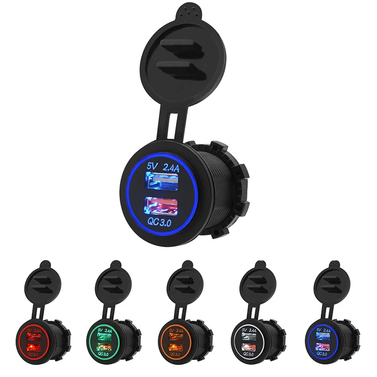 DIY Quick Charge 3.0 QC3.0 2.4ADual USB Charger Socket Waterproof DIY Kit for 12V/24V Car Boat Marine ATV Bus Truck and More
DIY Quick Charge 3.0 QC3.0 2.4ADual USB Charger Socket Waterproof DIY Kit for 12V/24V Car Boat Marine ATV Bus Truck and More
