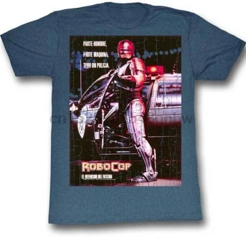Robocop Science Fiction Action Movie Spanish Writing Adult T Shirt Cool Casual pride t shirt men Unisex New Fashion tshirt | Мужская