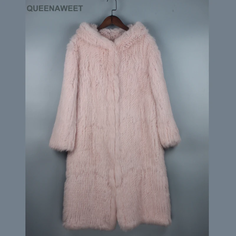 Women knitted real genuinereal rabbit fur coat overcoat jackets garment & hooded 140 cm length
Women knitted real genuinereal rabbit fur coat overcoat jackets garment & hooded 140 cm length