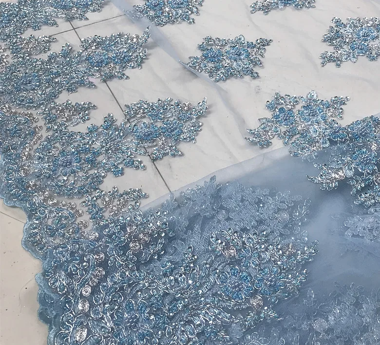 2019 NEW Spring party dress lady gowns making lace! 1 Yard Blue lace fabric blue beading lace tulle mesh embroidery blue lace!
2019 NEW Spring party dress lady gowns making lace! 1 Yard Blue lace fabric blue beading lace tulle mesh embroidery blue lace!