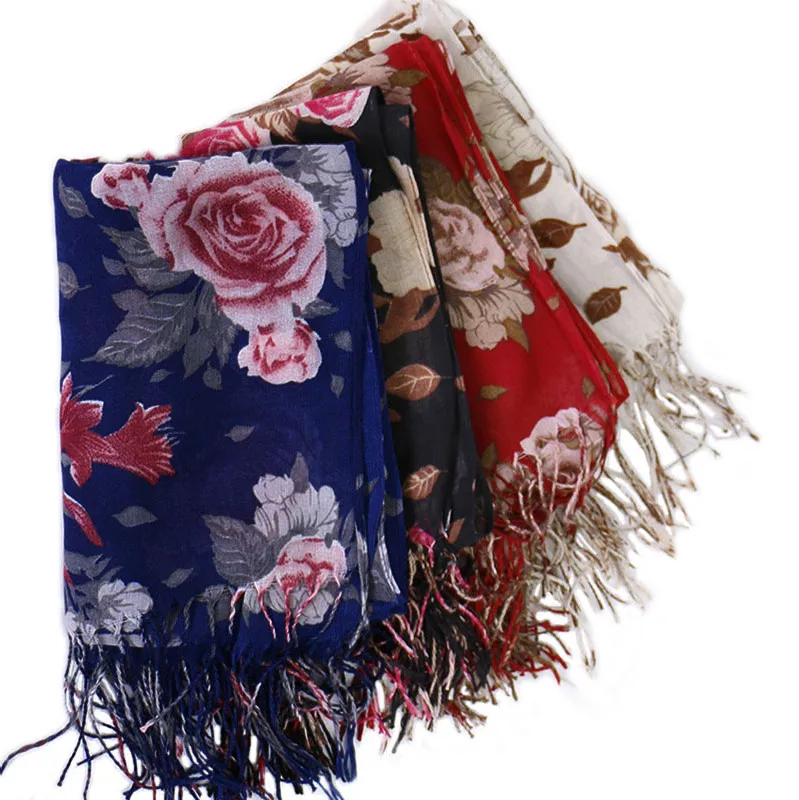 Brand 2019 Viscose Autumn Winter Women Vintage Floral Warm Cashmere Scarves Shawls Luxury Neck Bandana Pashminas Lady Wrap Snood
Brand 2019 Viscose Autumn Winter Women Vintage Floral Warm Cashmere Scarves Shawls Luxury Neck Bandana Pashminas Lady Wrap Snood