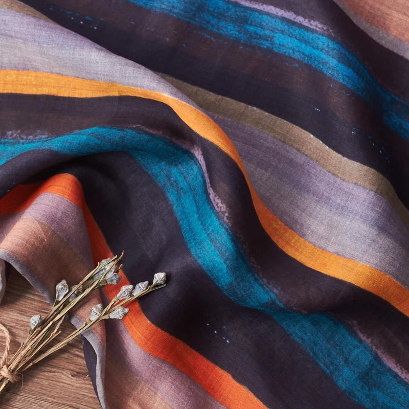 Ramie vintage blue Color stripe olded priting fabric spring /summer skirt dress cheongsam fabric tissu doux tela suave 0.5meter
Ramie vintage blue Color stripe olded priting fabric spring /summer skirt dress cheongsam fabric tissu doux tela suave 0.5meter
