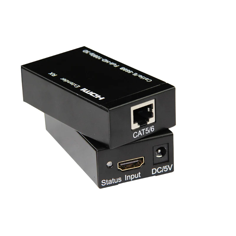 HDMI Extender up to 60m Adapter With cat5e/6 RJ45 Connection supports HD 1080p 3D Transmitter and Receiver Free shipping
HDMI Extender up to 60m Adapter With cat5e/6 RJ45 Connection supports HD 1080p 3D Transmitter and Receiver Free shipping