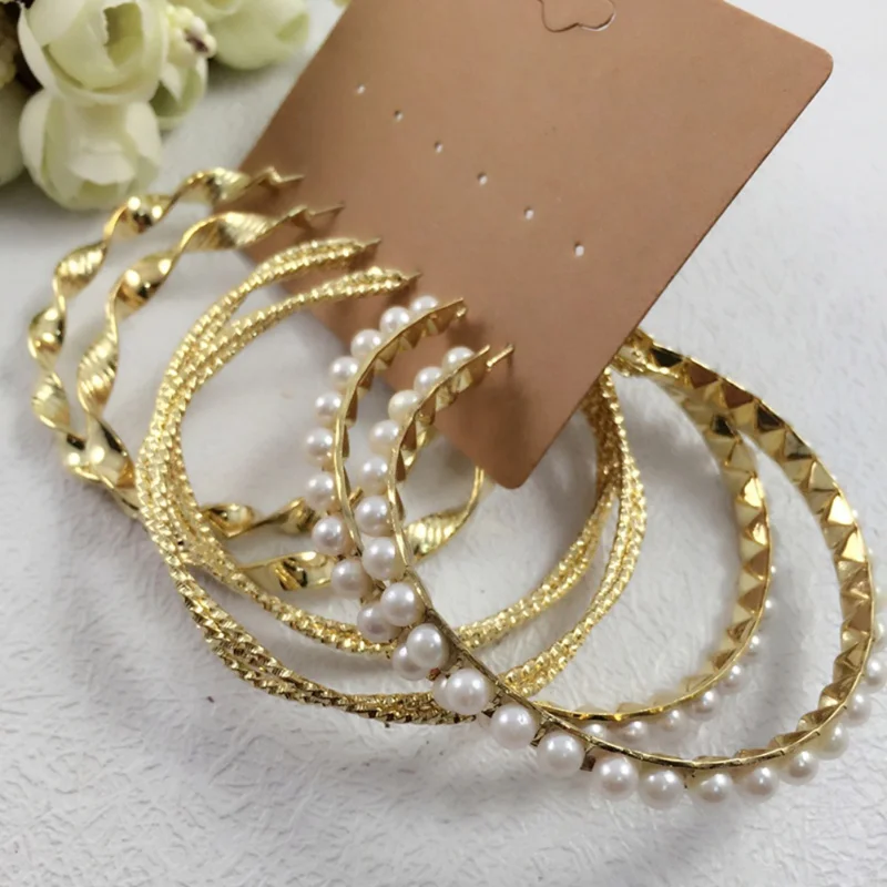 3 Pairs Alloy Big Circle Woman Hoop Earrings Set For Women Simulated Pearl Beaded Ear Buckle Female Fashion Brincos Jewelry
3 Pairs Alloy Big Circle Woman Hoop Earrings Set For Women Simulated Pearl Beaded Ear Buckle Female Fashion Brincos Jewelry