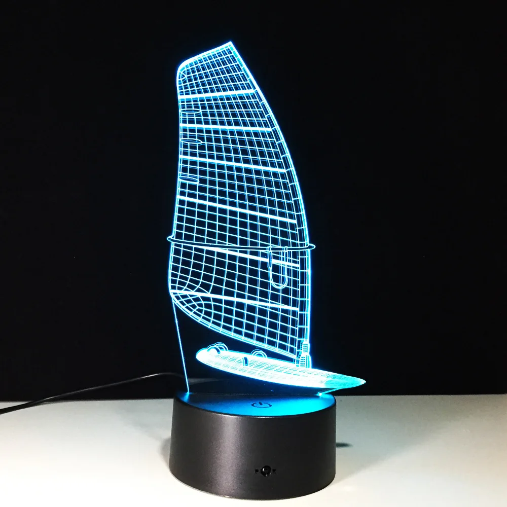 New 3D Sailing Boat Pattern Lamp LED Night Lights with USB Cable Lighting as Indoor Room Decoration 7 Colors Birthday Decor Gift
New 3D Sailing Boat Pattern Lamp LED Night Lights with USB Cable Lighting as Indoor Room Decoration 7 Colors Birthday Decor Gift