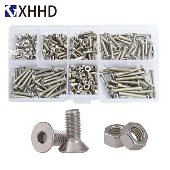 Hex Flat Socket Head Cap Screw Metric Thread Countersunk Hexagon Allen Bolt Nut Set Assortment Kit Box 304 Stainless Steel M3
Hex Flat Socket Head Cap Screw Metric Thread Countersunk Hexagon Allen Bolt Nut Set Assortment Kit Box 304 Stainless Steel M3