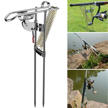 Stainless Steel Fishing Rod Holder Rack Automatically Pulls Back Portable Double Spring WHShopping
Stainless Steel Fishing Rod Holder Rack Automatically Pulls Back Portable Double Spring WHShopping