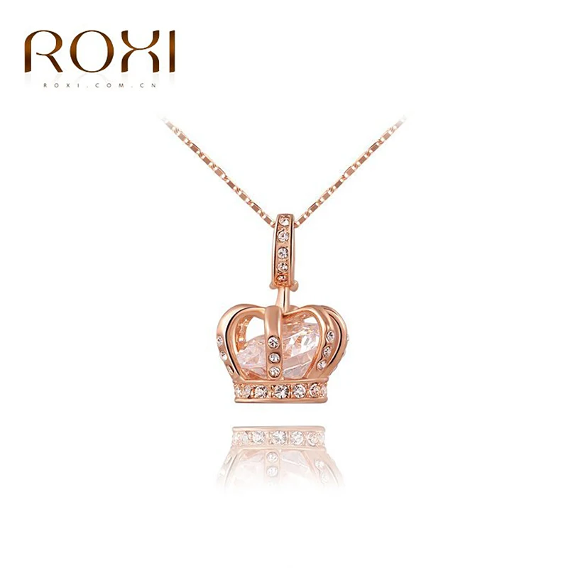 ROXI Brand Unique Crown Cubic Zirconia Necklaces &Pendants Silver/Rose Gold Color Chain Fashion Jewelry For Women bijoux femme
ROXI Brand Unique Crown Cubic Zirconia Necklaces &Pendants Silver/Rose Gold Color Chain Fashion Jewelry For Women bijoux femme