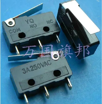 

100pcs Microswitch Travel switch With handle 3A/250VAV Cheap and Hight-quality